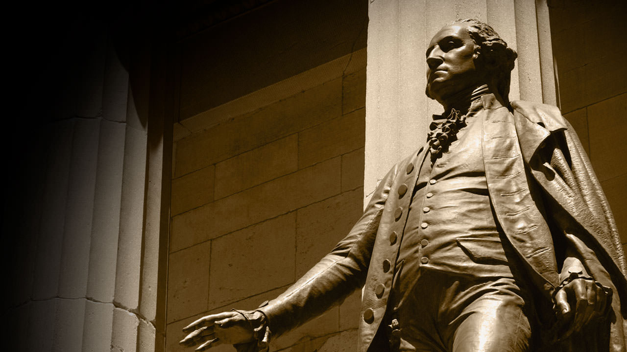 Visions of America section image; George Washington